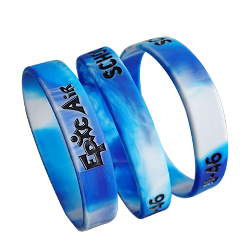 embossed silicone wristbands